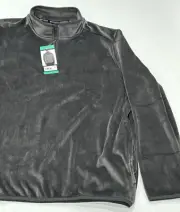 Spyder Men's Quarter Zip Velvet Pullover, Gray, Size XL