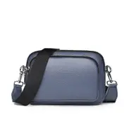 Women's Leather Crossbody Bags, Small Multifunction Men's Bag with 3 Large Compartments