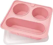 Divided Snack Trays | Divider Portable Snack Box - 3 Compartments 420Ml Silicone Reusable Container for Candy Nut Party Kids Picnic Entertaining Camping Travel Fruits