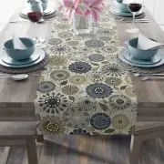 Floral Suzani Pattern Table Runner, Boho Dining Decor, Home Decor Gift