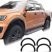 SUERAUTO4X4 Fender Flares Wheel Arches Compatible with Ford Ranger PX2 PX3 2015-2022 (MK2 MK3), 30MM Extra Wide Car Body Kit Guard Trim, Smooth Matte Black Wheel Arches, 6PCS Full Set