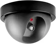 zolyet Fake Camera Dummy Securi CCTV Camera with Flashing Red Light Dome Camera Black