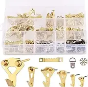 Hilitchi Picture Hangers, 160-Pcs Professional Frame Hanging Picture Hanging Kit Hanger - Heavy Frame Hooks for Wall Mounting Holds 5-100 lbs