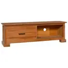 Tv Cabinet 112X30x37 Cm Solid Teak Wood maple wood TV Stands & Entertainment Uni