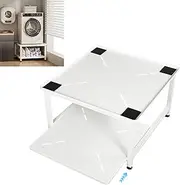 ISXACFF Universal Laundry Pedestal with Storage Shelf 28"X 28"X17" Height Adjustable Washer Dryer Stand,Load Capacity 700 lbs,Heavy Duty Washing Machine Stand for Washer and Dryer- White
