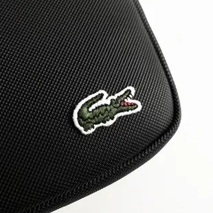 美國百分百【全新真品】Lacoste 斜背包 鱷魚 側背包 男包 尼龍 小包 LOGO 隨身包 小款 黑色 CF26