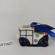 BOLESLAWIEC POLISH POTTERY ORNAMENT CHRISTMAS SANTA CAR SNOWMEN