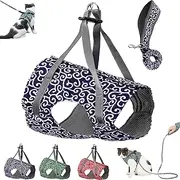 Niowatchted Cat Dogs Vest Harness and Leash, Anti-Break Away Chest Strap, Cats Clothes, with Adjustable Straps Comfortable Soft with Running Cushioning Soft (Blue,S)