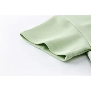【FILA官方直營】KIDS 童裝 女童 五分袖針織洋裝-綠(5DRX-4308-LN)