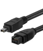 15ft Black FireWire 800 9-Pin To FireWire 400 4-Pin Bilingual Male Cable MacBook