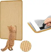 Cozioz Large Sisal Cat Scratching Mats (60cm x 30cm) with Adhesive Hook & Loop Tape – Durable Carpet Scratch Pads for Indoor Cats, Ideal for Floors or Wall Mounting