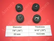 4 Rubber Feet (.86" x .53") Amplifier, Receiver, Speaker, Electronic Components
