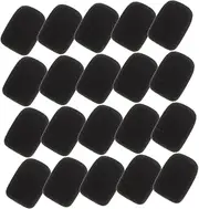 QUMIIRITY 24pcs Sponge Microphone Cover Windscreen for Headset and Lapel Microphones Easy to Replace Compatible with Various Models Enhances Sound and Clarity
