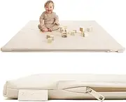 Stylish Padded Baby Play Mat for Your Boy or Girl - Extra Thick & Super Soft Vegan Leather Floor Mat Creates A Safe Play Area for Little Ones - A Beautiful Playmat That Fits Nicely Into Any Playroom