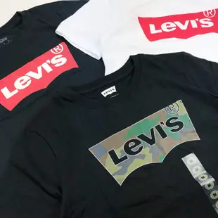 Levis 青年版 經典文字 大Logo 圓領短T 白色 情侶裝