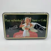 Coke Coca Cola Dominoes & Tin set Unopened Sealed Quality Coke Vintage Style