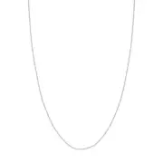 1.65mm Round Wheat Chain Necklace Real 14K White Gold