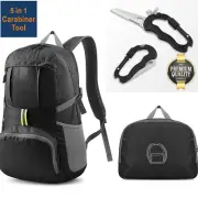Ultra-Light&Large Capacity Waterproof Travel Packable Backpack + Carabiner Clip