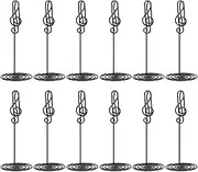 12pcs Creative Musical Note Desk Card Holder Clips Table Number Stands Vertical Note Holder for Weddings Parties Office and Home