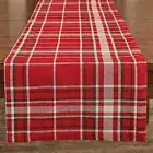 Park Designs Noelle Plaid Table Runner 15" x 54" Christmas Plaid Red White Green