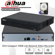 Dahua NVR2108HS-4KS3 8 Channel HD NVR for Security Camera Network Video Recorder