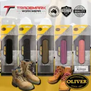 2 x Oliver Work Boot Laces Black, Gold/Brown, Blue/Grey, Pink/Wheat, Wheat/Black