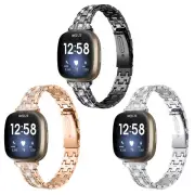 Luxry Stainless Steel Bracelet Watch Band Strap for Fitbit Versa 4 3 Sense 2