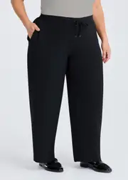 [Taking Shape] Taking Shape Petite Drape Deanna Wide Leg Pant Size 16 in Black - Plus Size Women's Petite Plus Black