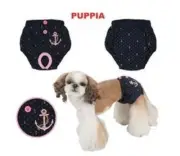 Puppia Dog Diaper Training Panty Bottoms Sailor Anchor -MARINE NAVY