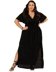 [The Poetic Gypsy] Floating Clouds Maxi Dress in Black