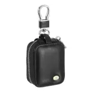 Earbuds Earphone Case, PU Leather EarBuds Holder with Mesh Pocket, Black