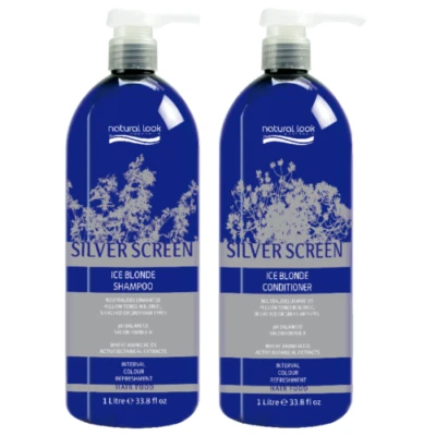 Natural Look Silver Screen Ice Blonde Shampoo & Conditioner + Free Clay Mask