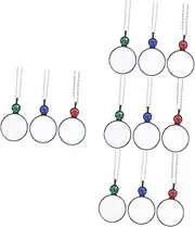 4sets Vintage Magnifying Glass Pendant Necklace Creative Jewelry for Reading Present for Friends Includes and Magnifiers for Easy Document Examination 3pcs*4