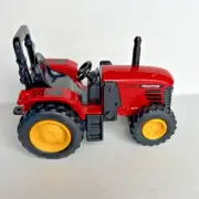 NEW! Red Yellow Farm Tractor Pull Back And Go Toy 4" Size