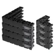 Square Kit Right Angle Corner Assembly Clamp 8 in and 4 in Black (8-Piece)