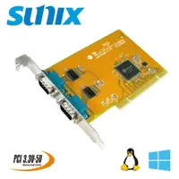 在飛比找PChome24h購物優惠-SUNIX PCI 2埠 RS-232擴充卡 (SER503