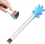 Silicone Tong - Small Tongs for Serving Food,Steel Tongs for Ice, Salad, Buffet, Vegetable Slices, Fruit, Ice, Lettuce, Sugar, Onion Slices Qincu-au