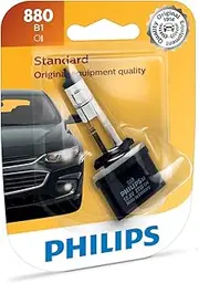 Philips 880 Standard Halogen Replacement Front Fog Bulb, 1 Pack