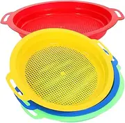 CLISPEED 4pcs Beach Sand Sieves Toys Sand Strainer Beach Toys Kids Playing Sand Toys for Kids Children Random Color