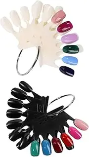 Crown Shape False Nail Display Tips Nail Art Practice Tool Pieces Sector Fan Boards Round Ring