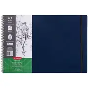 Derwent Academy A3 Visual Art Diary Landscape 120 Page Navy