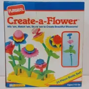 1992 PLAYSKOOL CREATE-A-FLOWER 33 Piece Basic Set NEW SEALED