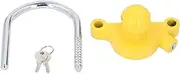 Universal Trailer Coupler Lock, 11 Position Adjustable Trailer Hitch Ball Lock, U Shaped Steel Safety Lock with Aluminum Body for Coupler and Hitch