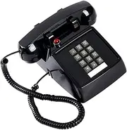 Classic Corded Phone Featuring Durable Metal Base for Hotel and Home Settings 13x22.2x11.5cm, Black