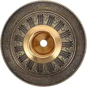 FUTUREORYY Wide Base Prayer Wheel Support Hand-turning Gold Wheel Stand Religious Stand Base for Temples Devotion