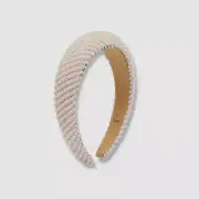 $30 Bari Lynn Kids Girl's Pink Pearlescent Embellished Headband Size OS