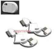 2X 30-PIN USB SYNC POWER CHARGER MINI KEYCHAIN CABLES WHITE IPHONE 4S IPOD IPAD