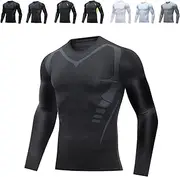 [Generic] Vitrumites Compression Shirt, Drying Long Sleeve Compression Shirts for Men, Quick-Drying Breathable Slim Fit Training Clothing, Long Sleeve Outdoor Sports Training Suit
