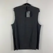 G/Fore G4 Merino Wool Tech Lined Slim Fit Dune Golf Vest Mens Large Charcoal