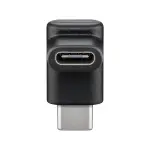 Goobay USB-C to USB-C Adapter 90 degree plug for USB-C cables - Black - Black